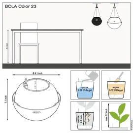 LECHUZA Bola Color 32 Komplettset Ø 32 x 25 cm weiß