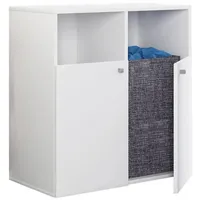 VCM Wäscheschrank KLIDAS L Weiß ca. 80x74x39 cm