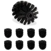 Relaxdays 18x Klobürste, Ersatzbürstenkopf schwarz