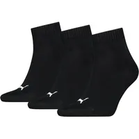 Puma Quarter Plain Socken 3er Pack Schwarz 35-38