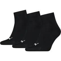Puma Quarter Plain Socken 3er Pack Schwarz 35-38