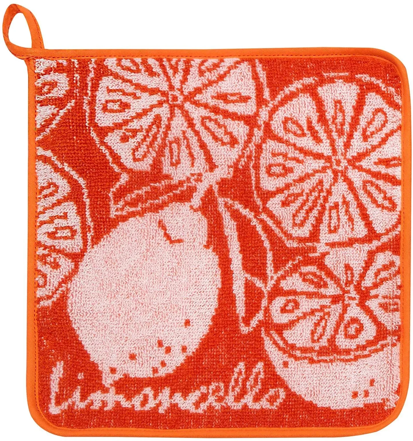 Kracht Küchen Textilien Limoncello Frottier Topflappen 22x22 cm rot 2er Pack - rot