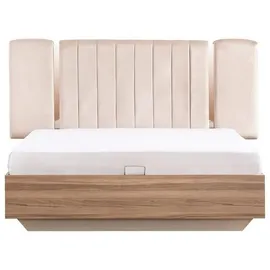 xlmoebel Doppelbett 168 x 220 cm Beige