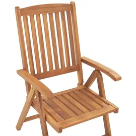 Beliani Gartenstuhl 54 x 54 x 105 cm blau 2 St.