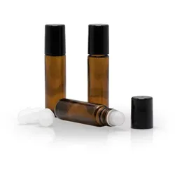 Farfalla Leergut-Set Braunglas Roll-on mit Deckel (3St)