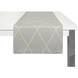 ADAM Audio Tischläufer "Casket Valdelana Light" Gr. 1, grau (hellgrau), B:50cm L:150cm, Bio-Baumwolle, Tischdecken