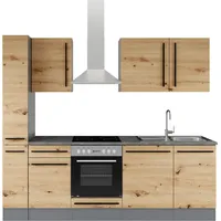 BASIC by Balculina Küchenzeile BASIC 250 cm braun