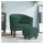vidaXL Clubsessel mit Fußhocker Samt 59,4 x 53,4 x 56 cm Dunkelgrün