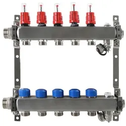 Megabad Fußbodenheizung-Heizkreisverteiler für 5 Heizkreise, Heizung,