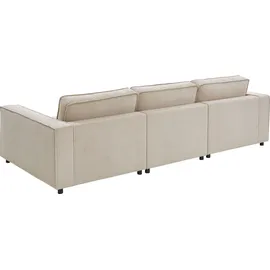 Atlantic Home Collection 3-Sitzer Valan Cord 279 x 83 x 126 cm Beige