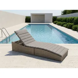 Brafab Ceibo Gartenliege 202x66cm klappbar, verstellbare Rückenlehne mit Kissen
