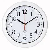 monzana MONZANA® Wanduhr Funk Wasserdicht Groß 30cm Modern mit Batterien Küchenuhr Analog Zeitumstellung automatisch Haushalt Funkuhr Weiß