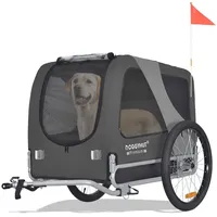TIGGO Fahrradhundeanhänger DOGGYHUT® Hundefahrradanhänger 15 - 30kg Hundeanhänger Fahrradanhänger grau