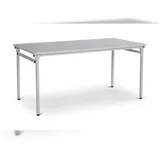 Ceha Klapptisch mit 4-Fuß Gestell 160 x 80 cm, Dekor grau Gestell in RAL7035 (lichtgrau)