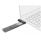 DeLock Externes USB Type-C Combo Gehäuse für M.2 NVMe PCIe oder SATA SSD - werkzeugfrei