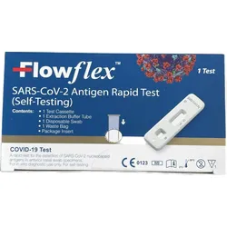 1x Flowflex | SARS-CoV-2 Antigen Rapid Test (Self-Testing) | COVID-19 Test | CE 0123 | 1x Test einzelverpackt