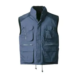 Winterweste mit Cord-Besatz "REINDORF" - S - Blau