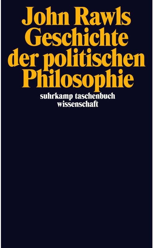Geschichte Der Politischen Philosophie - John Rawls, Taschenbuch