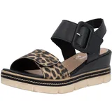 remonte Keilsandalette Sommerschuh, Sandale mit praktischen Klettverschlüssen schwarz 45 EU