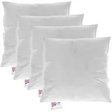 Homescapes Füllkissen 4er-Set – 50/50 cm, Gänsefedern & Daunen