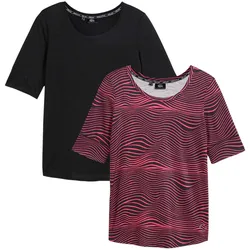 bonprix Funktionsshirt (2er Pack) schnelltrocknend, pink, 40/42 (M)