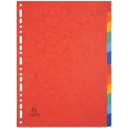 Exacompta Register aus Manilakarton 225g/qm, 12 Positionen, für Format DIN A4