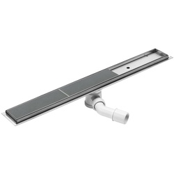 TRIZERATOP Duschrinne Duschrinne, Fußboden, 60 cm – umkehrbar,Rostfreies Stahl, Duschrinne, Fußboden, 60 cm – umkehrbar schwarz