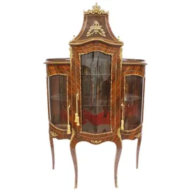 Casa Padrino Vitrine 125 x 50 x 198 cm Mahagoni/Gold