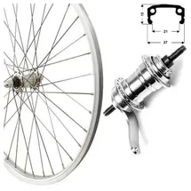 Roland Hinterrad 12" Rücktritt silber Kasten-Alu, RBN, Zub.