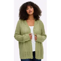 sheego Strickjacke in Grün 52/54