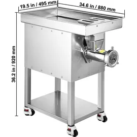 Vevor Fleischwolf 9,98kg/min Silber