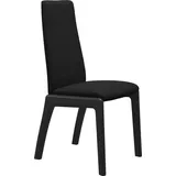 Polsterstuhl STRESSLESS "Laurel", schwarz (schwarz dinamica, schwarz), B:57cm H:92cm T:59cm, Microfaser DINAMICA (88% Polyester, 12% Polyurethan), Stühle, Low Back, Größe L, mit abgerundeten Beinen in Schwarz