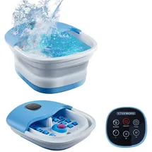 Steinborg faltbares Fußsprudelbad mit Fernbedienung Platzsparend Timer