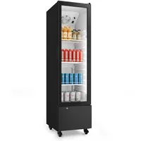 Klarstein GrandCooler Gewerbekühlschrank 180 L – Getränkekühler mit LED-Beleuchtung (weiß/blau), einstellbare Temperatur 0–10 °c, 3 Ablagen