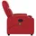 vidaXL Massagesessel mit verstellbarer Rückenlehne Kunstleder 94,5 x 100 x 0 cm Rot mit Fernbedienung