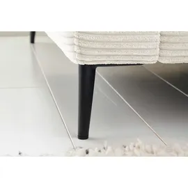 KAWOLA Ecksofa Cara Cord Recamiere rechts cremeweiß