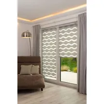 K-HOME Klemmfix Doppelrollo Welle 85 x 150 cm grau