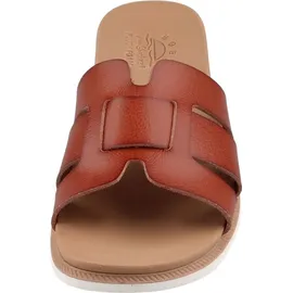 SKECHERS Desert Kiss Low Peak Look Schiebe-Sandalen, Chestnut, 37