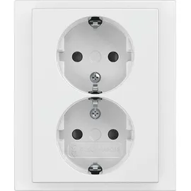 Busch-Jaeger 202 EUJB-84 Schuko Doppelsteckdose volle Abdeckung