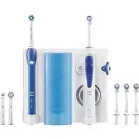 Oral-B Pro 2000 + OxyJet 80311065 Elektrische Zahnbürste, Munddusche Weiß, Dunkelblau