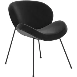 2er-Set Designerstuhl | Samt | Schwarz | Samtstuhl, Hotelstuhl