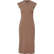 s.Oliver Midikleid Viskosemix V-Ausschnitt Braun 44