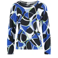 Gerry Weber Pullover Langarm Rundhals in RoyalBlue/NightSky/offwhite | Gr.: