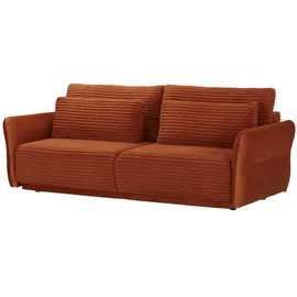 Sofa.de Schlafsofa mit Bettkasten Palermo ¦ orange ¦ Maße (cm): B: 228 H: 94 T: 113.0