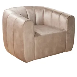 riess-ambiente Sessel BABYLON - drehbar champagner Samt Lounge Cocktailsessel montiert
