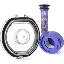 bluedeer V8 V7 Staubbehälter Deckel Ersatz für Dyson Staubsauger Staubeimer Abdeckung Ersatzteile mit HEPA Nachmotorfilter & Vorfilter