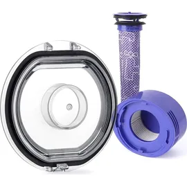 bluedeer V8 V7 Staubbehälter Deckel Ersatz für Dyson Staubsauger Staubeimer Abdeckung Ersatzteile mit HEPA Nachmotorfilter & Vorfilter