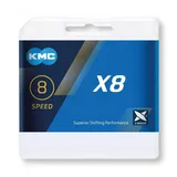 KMC X8 8-fach Silber/Grau 114 Glieder
