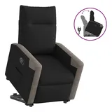 vidaXL Relaxsessel mit Aufstehhilfe Schwarz Stoff