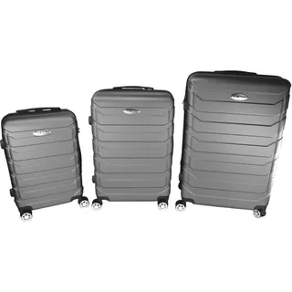 NICOMAR Kofferset 3-teilig, Reisekoffer-Set Hartschalenkoffer (anthrazit)